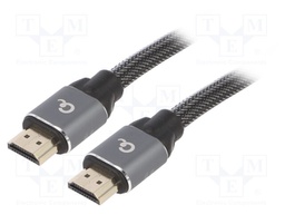 Cable; HDMI 2.0; HDMI plug,both sides; 1m; black; 28AWG; Core: Cu