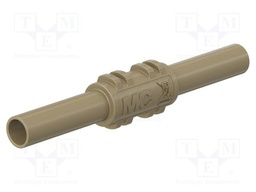 Connector: 4mm banana; adapter,socket; 32A; 1kV; 62.5mm; brown
