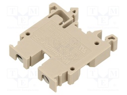 Splice terminal: rail; 2.5mm2; ways: 1; terminals: 2; beige; TS15