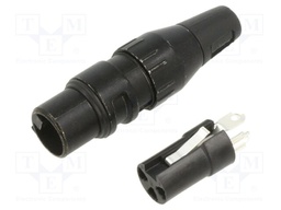Plug; XLR; female; PIN: 3; straight; for cable; soldering; 50V; 15A