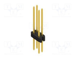 Connector: pin strips; pin header; male; PIN: 4; 1.27mm; THT; 2x2