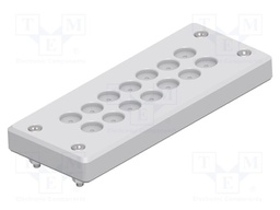 Multigate grommet; light grey; Holes no: 14; -40÷80°C; 5÷11mm