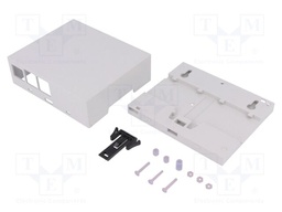 Enclosure: for computer; Raspberry Pi 3 B; ABS; grey; X: 106.2mm