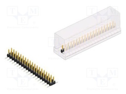 Connector: pin strips; pin header; male; PIN: 38; 2mm; SMT; 2x19