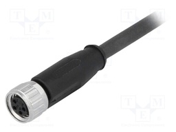 Connector: M8; female; PIN: 4; straight; with lead; plug; 1.5m; TPU