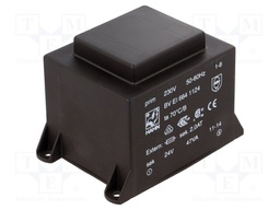 Transformer: encapsulated; 47VA; 230VAC; 24V; 1958mA; Mounting: PCB