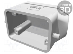 Enclosure: for HDC connectors; Han M; size 24B; for cable; angled