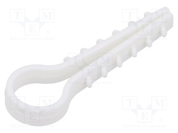 Holder; 100pcs; RoundDowel; Body: white; 12mm