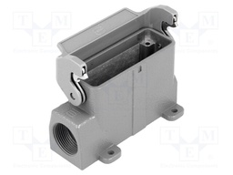 Enclosure: for Han connectors; Han A; size 16A; with latch; M25