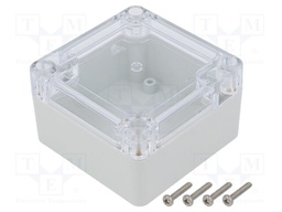 Enclosure: multipurpose; X: 75mm; Y: 75mm; Z: 45mm; ZP; polycarbonate