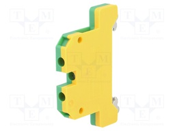 Splice terminal: rail; 2.5mm2; ways: 1; terminals: 2; yellow-green