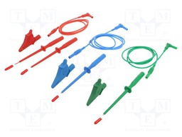 Test leads; banana plug 4mm,angular banana plug 4mm; 1.4m