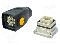 Connector: HAN; male + female; plug + socket; Han-Yellock 10