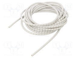 Spiral wrapping; ØBundle : 5÷20mm; polyetylene; grey; L: 5m; UL94HB
