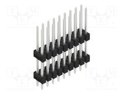 Connector: pin strips; pin header; male; PIN: 18; 2.54mm; THT; 2x9