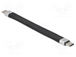Cable; USB C plug,both sides; 0.13m; black; 10Gbps; 5A
