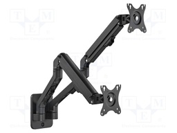 Monitor holder; 7kg; 17÷27"; Arm len: 513mm; for two monitors
