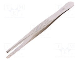 Tweezers; 145mm; Blades: straight; Blade tip shape: rounded