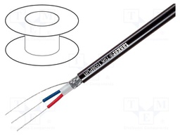 Wire: DMX; 2x0.35mm2; stranded; 110Ω; -40÷80°C; Colour: black; 100m