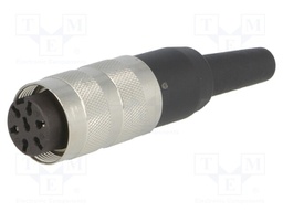 Connector: M16; female; for cable; IP40; plug; soldering; 250V; 5A