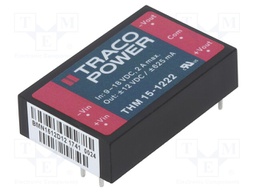 Converter: DC/DC; 15W; Uin: 9÷18V; Uout: 12VDC; Uout2: -12VDC; 24g