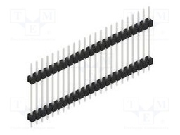Connector: pin strips; pin header; male; PIN: 23; 2.54mm; THT; 1x23