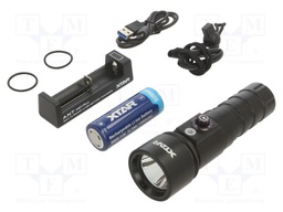 Torch: LED; IPX8; 60lm,200lm,600lm,1000lm; L: 155mm; Ø: 46mm; 5°