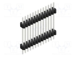 Connector: pin strips; pin header; male; PIN: 13; 1.27mm; THT; 1x13
