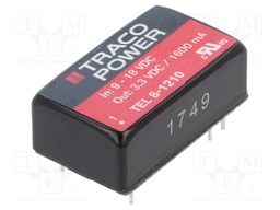 Converter: DC/DC; 8W; Uin: 9÷18V; Uout: 3.3VDC; Iout: 1600mA; DIP16