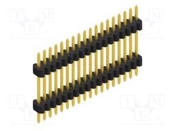 Connector: pin strips; pin header; male; PIN: 18; 1.27mm; THT; 1x18
