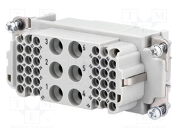 Connector: HAN; female; Han Com; PIN: 42(6+36); size 16B; for cable