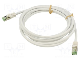 Patch cord; S/FTP; Cat 8.1; stranded; Cu; LSZH; white; 15m; 26AWG