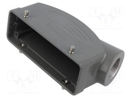 Enclosure: for HDC connectors; size 24B; for cable; angled; metal