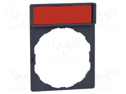 Bezel with description label; 16mm; Harmony XB6