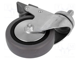 Transport wheel; Ø: 80mm; W: 24mm; H: 104mm; torsional with lock