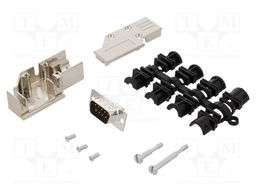 D-Sub; PIN: 9; plug; male; shielded,turned contacts; angled 90°