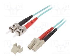 Fiber patch cord; OM3; LC/ST; 2m; LSZH; Optical fiber: 50/125um