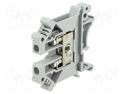 Splice terminal: rail; 0.2÷4mm2; ways: 1; terminals: 2; grey; 800V