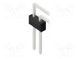 Connector: pin strips; pin header; male; PIN: 2; 2.54mm; THT; 2x1