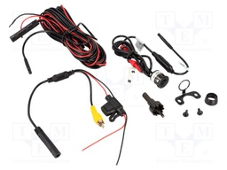 Rear view camera; 170°; black; 12VDC,24VDC; Kit: camera; -30÷75°C