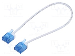 Patch cord; U/UTP; 6a; stranded; Cu; LSZH; white; 0.25m; 32AWG