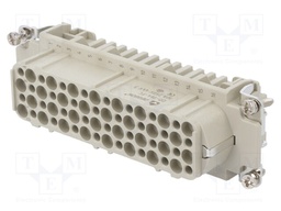 Connector: HDC; contact insert; female; DD; PIN: 64; 64+PE; crimped