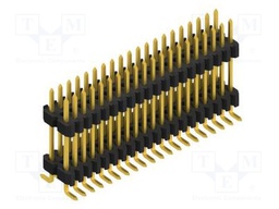 Connector: pin strips; pin header; male; PIN: 40; 1.27mm; SMT; 2x20
