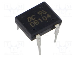 Bridge rectifier: single-phase; 400V; If: 1A; Ifsm: 50A; DB-1; THT