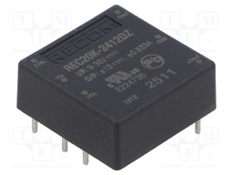 Converter: DC/DC; 20W; Uin: 9÷36V; Uout: 12VDC; Uout2: -12VDC; 1"x1"