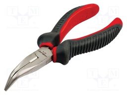 Pliers; curved,half-rounded nose; 200mm