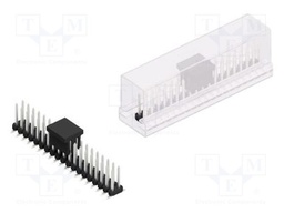 Connector: pin strips; pin header; male; PIN: 38; 2mm; SMT; 2x19