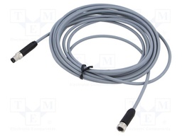 Cable: for sensors/automation; M8; PIN: 3; 5m; plug; NEBA; female