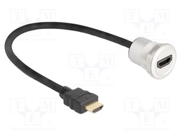 Cable; HDMI socket,HDMI plug; 8K,UHD 4320p; Len: 0.3m; black