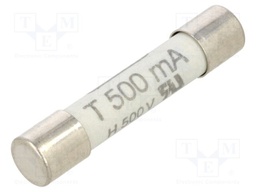 Fuse; 500mA; 500V; Ø6.3x32mm